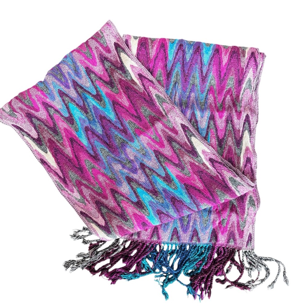 Joy Susan Multicolor Scars with Fringe